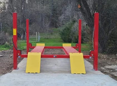 Amgo 4 post lift PRO-12 Smith's Auto and Oil Undercoating Lisbon, NH