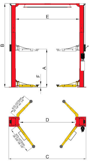 OH-9 diagram 2 post lift