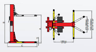 Single Post Car Lift Diagram