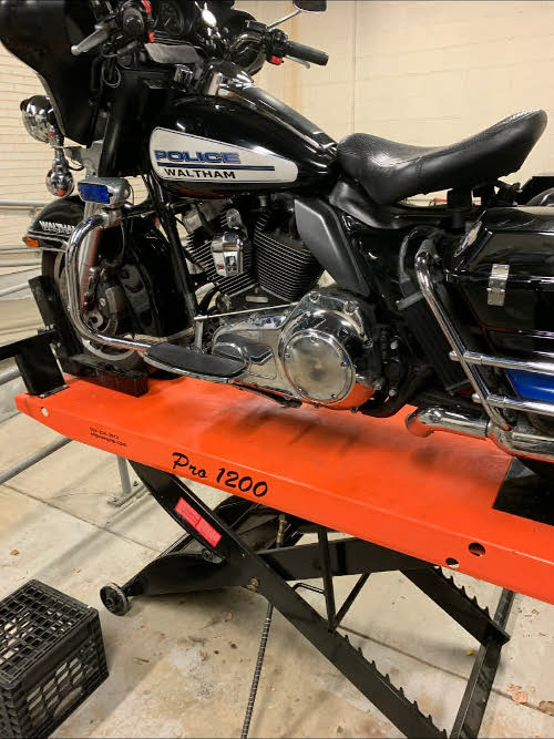 PRO 1200 Motorcycle Lift at Waltham Police Dept